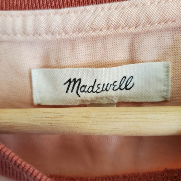Madewell Supima cotton essential Ringer tee in colorblock size Medium. - Picture 5 of 10